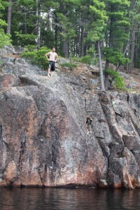 The anticipation and thrill of the jumping rocks.